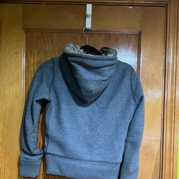 Vintage Abercrombie & Fitch fur lined double zipper hoodie jacket - Picture 2 of 6